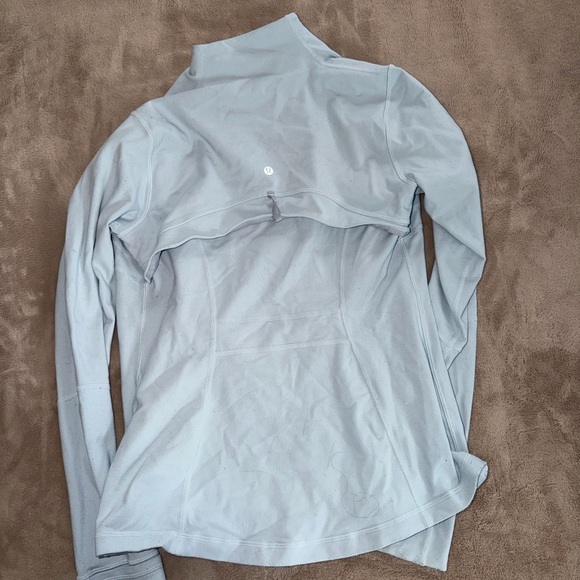 lululemon athletica Soft Gray Leather Jacket - Picture 2 of 2